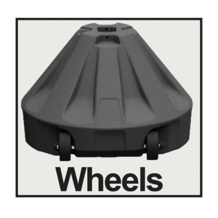 Poteau de signalisation portable Roll-A-Post™ (base seulement)