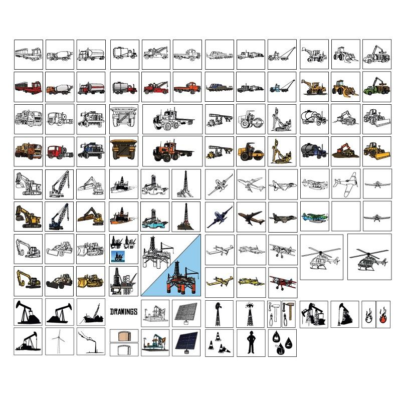 Conceptions de chapeau haut de forme - Vector Heavy Machinery & Oil Field