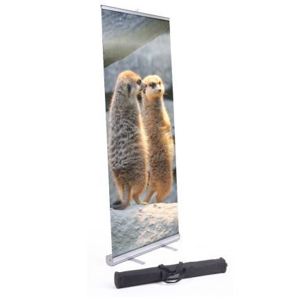 DI Meerkat - Support de bannière enroulable 33 po x 78 po