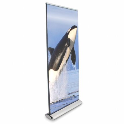 Support de bannière enroulable double face DI Orca - 33 po x 78 po