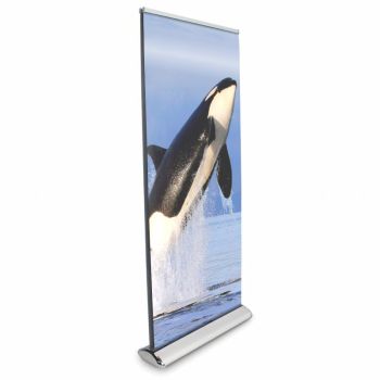 Support de bannière enroulable double face DI Orca - 33 po x 78 po