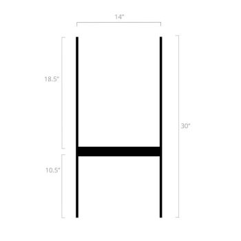 PROStakes SS6 14x30 - Piquets de marche réutilisables en acier