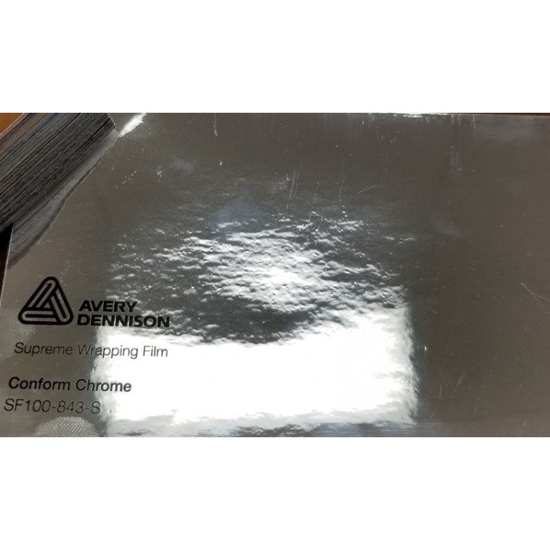 Avery Dennison SF100 Gloss Silver Conform Chrome Vinyl Wrap | SF100-843-S