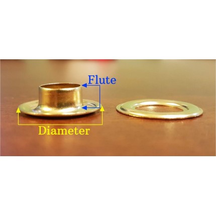 Œillets, flûte et diamètre, dimensions