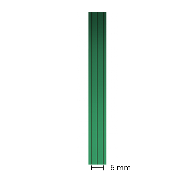 Ruban sans couteau espacé de 6 mm Tri Line