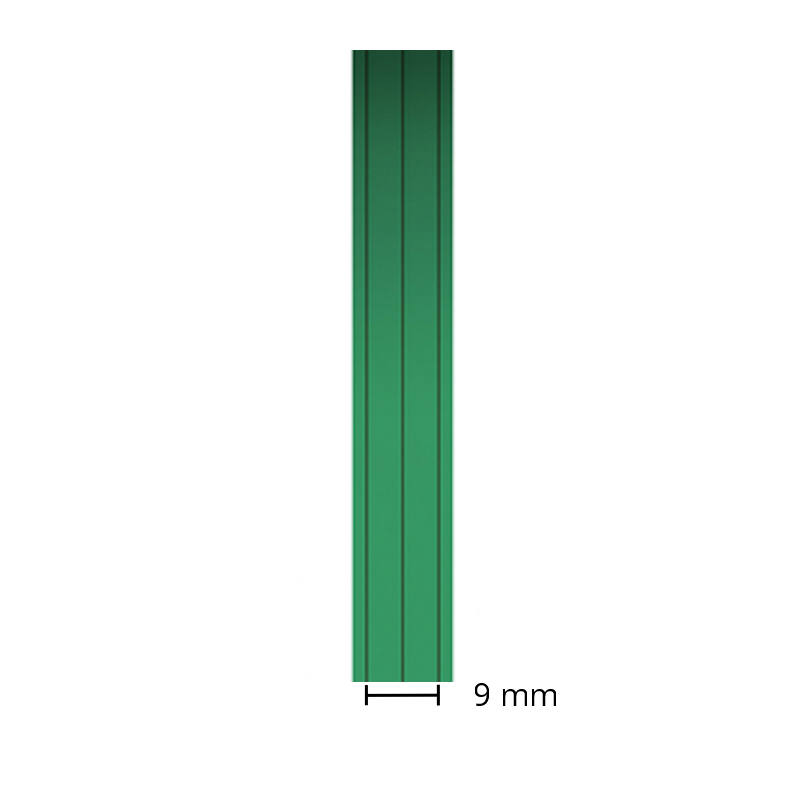 Ruban sans couteau espacé de 9 mm Tri Line